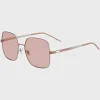 HUGO BOSS Solbriller I Farvet Stål Med Grønne Glas Pink Cheap