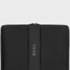 HUGO BOSS A4-konferencemappe Med Logokanter Sort Cheap