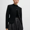 HUGO BOSS BOSS X Kinga Mathe-jakke Med Turnlock-knapper Sort Outlet