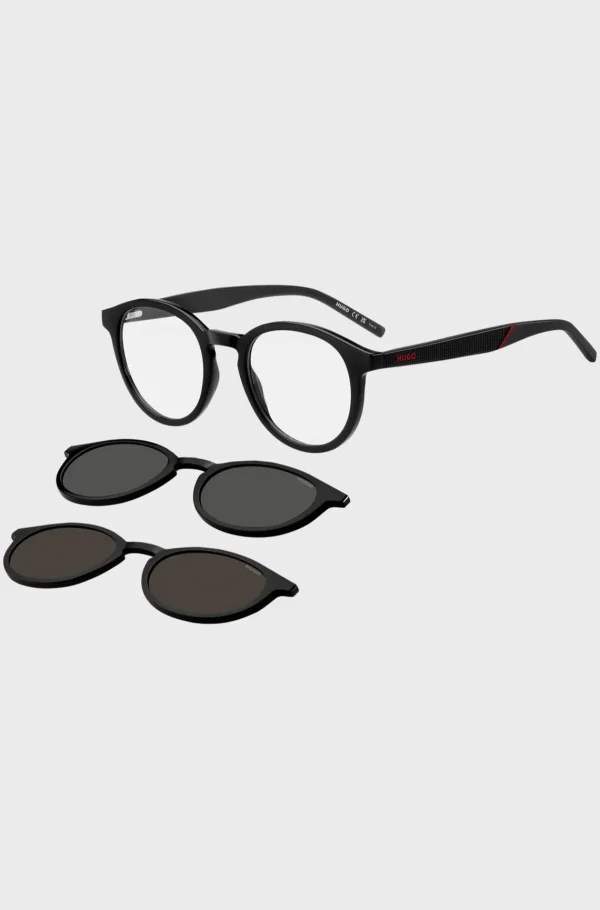 HUGO BOSS e Briller Med Styrke Med Graduerede Clip-on-brilleglas Sort Discount
