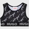 HUGO BOSS Sports-BH Til Børn I Strækjersey Med Logodetalje Sort Cheap