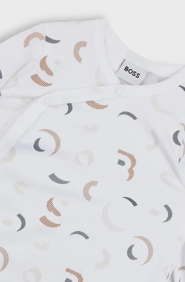 HUGO BOSS Sæt I Gaveæske Med Natdragt Og Hue Til Babyer Mønstret Flash Sale