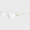 HUGO BOSS Stel Til Briller Med Styrke I t Acetat Med Guldfarvet Metal Hvid Hot