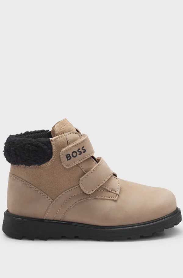 HUGO BOSS Støvler Til Børn I Læder Med Kunstig Pels Brun Shop