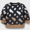 HUGO BOSS Sweatshirt Til Børn I Bomuldsblanding Med Degradémonogrammer Mønstret New