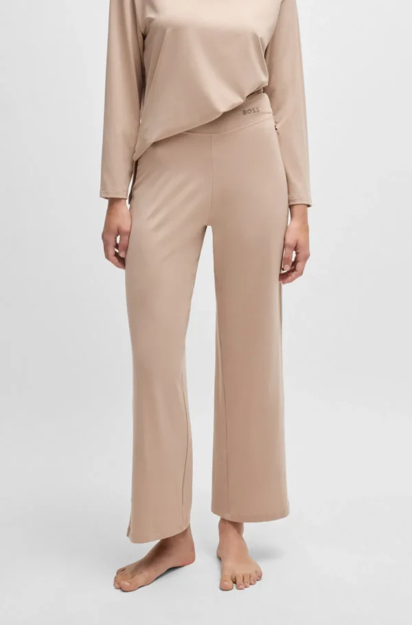 HUGO BOSS Temperaturregulerende Pyjamasbukser I Jersey Med Stræk Lys beige Best Sale