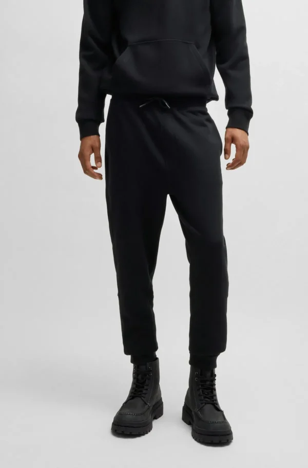 HUGO BOSS Tracksuit-bukser I Sweatkvalitet Af Bomuld Med Logomærke Sort Best Sale