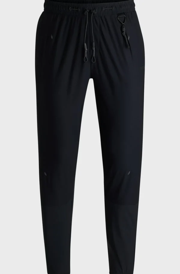 HUGO BOSS Tracksuit-bukser Med Regular Fit I Hurtigtørrende Performance-stof Sort Discount