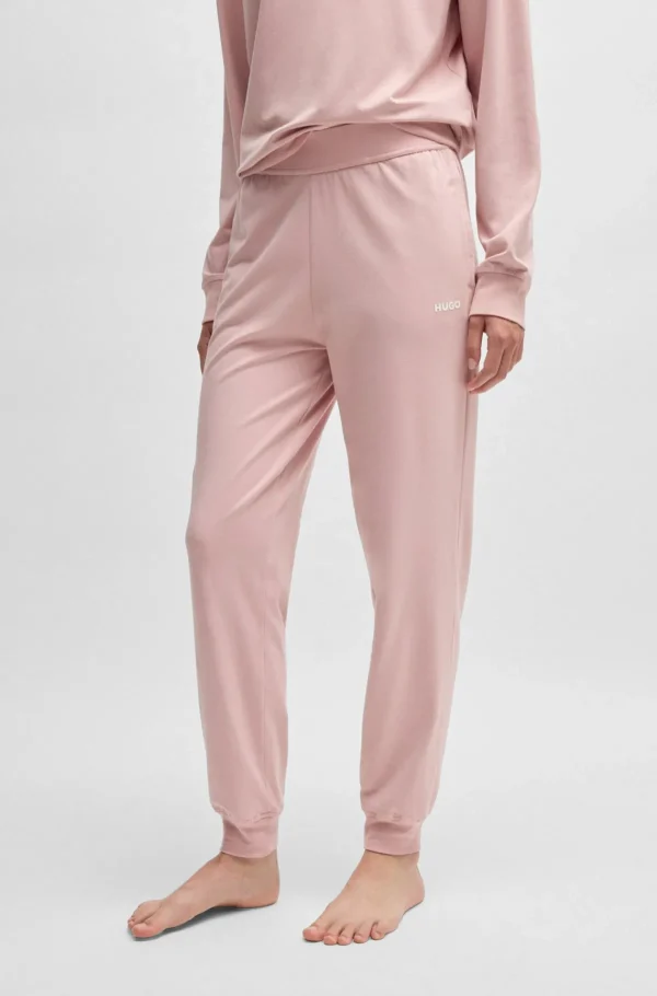 HUGO BOSS Tracksuit-bukser Med Relaxed Fit Og Logoprint Lys pink Shop