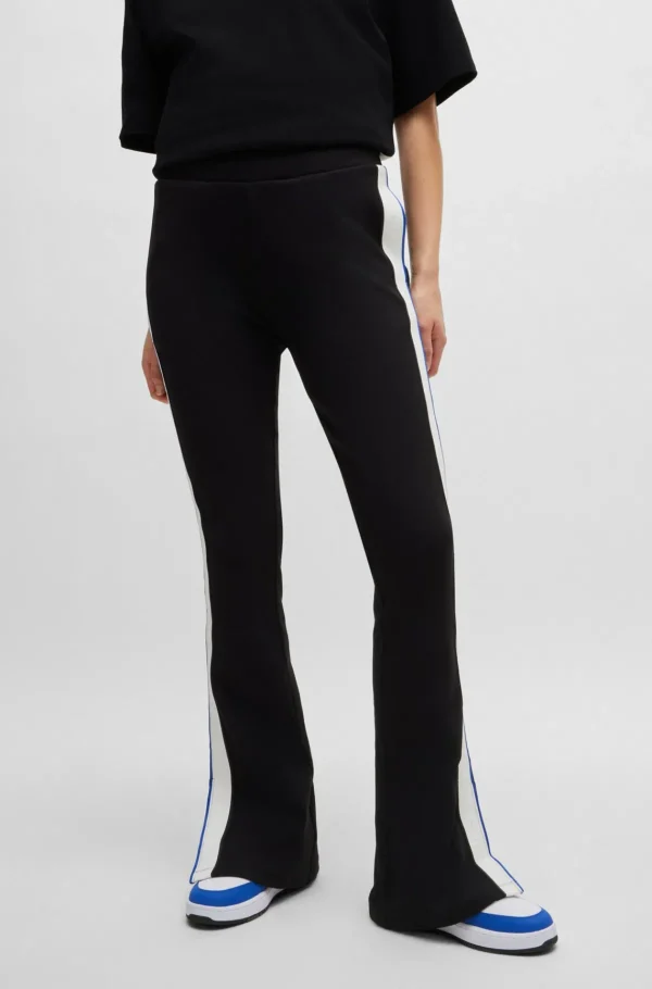 HUGO BOSS Tracksuit-bukser Med Svaj I Bomuld Med Stræk Og Logo Sort Discount