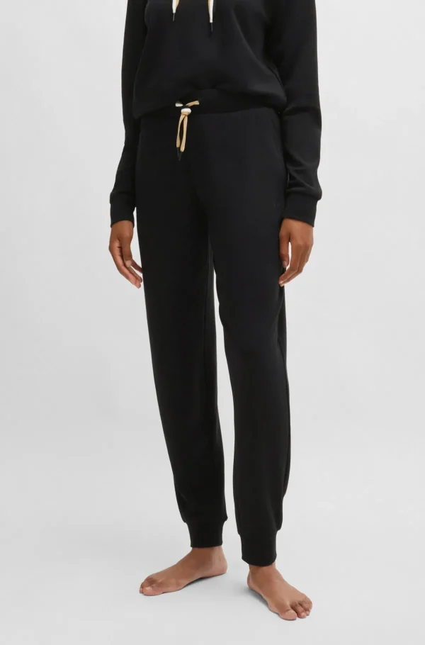 HUGO BOSS Tracksuit-bukser Med Tætsiddende Kant Og Løbesnor Med Signaturstribe Sort Store
