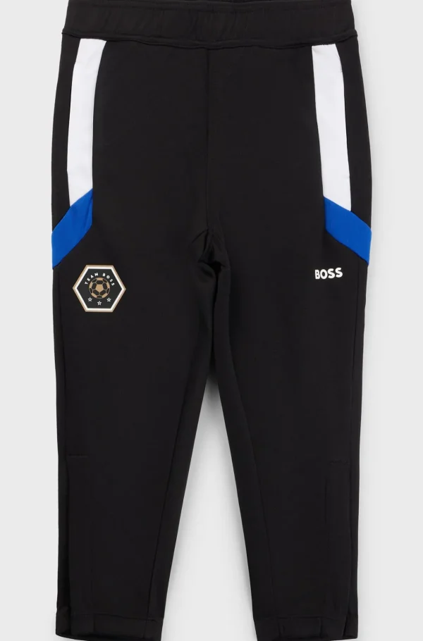 HUGO BOSS Tracksuit-bukser Til Børn Med Striber Og Logodetaljer Sort Cheap