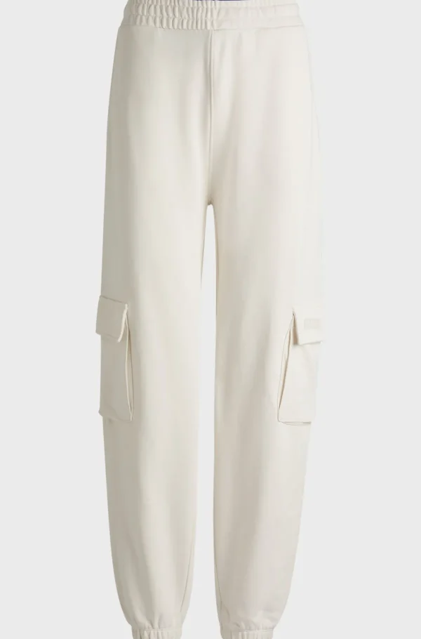 HUGO BOSS Tracktrousers I Cargo-stil Af Bomuldsfrotté Naturlig Shop