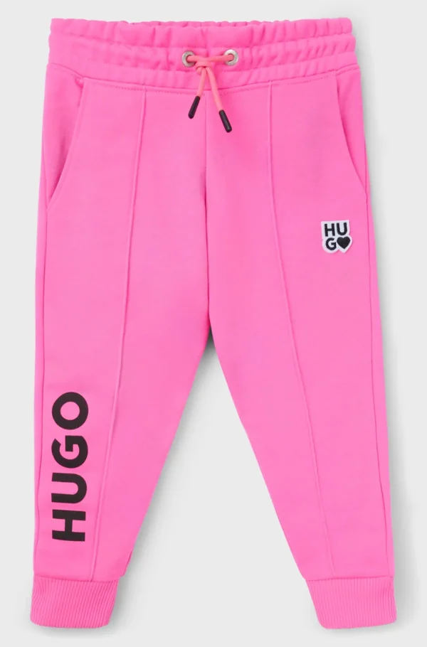 HUGO BOSS Tracktrousers Til Børn I Fleece Med Logodetaljer Pink Hot