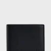 HUGO BOSS Trefoldet Læderpung Med Præget Logo Og Møntlomme Sort Discount