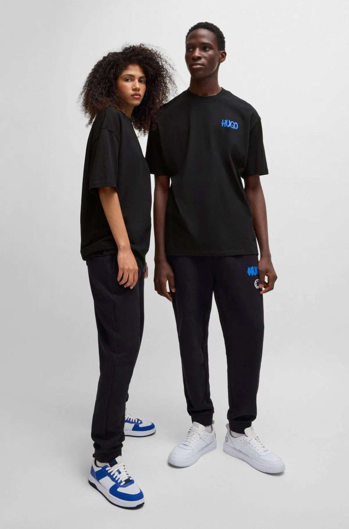 HUGO BOSS T-shirt I Bomuldsjersey Med Logo Sort Clearance