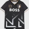 HUGO BOSS T-shirt Til Børn Med V-hals Og Gradueret Motiv Sort Sale