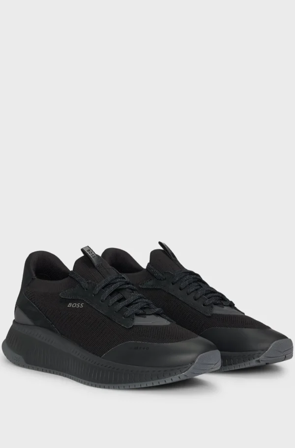 HUGO BOSS TTNM EVO-sneakers Med Strikket Overdel Sort Shop