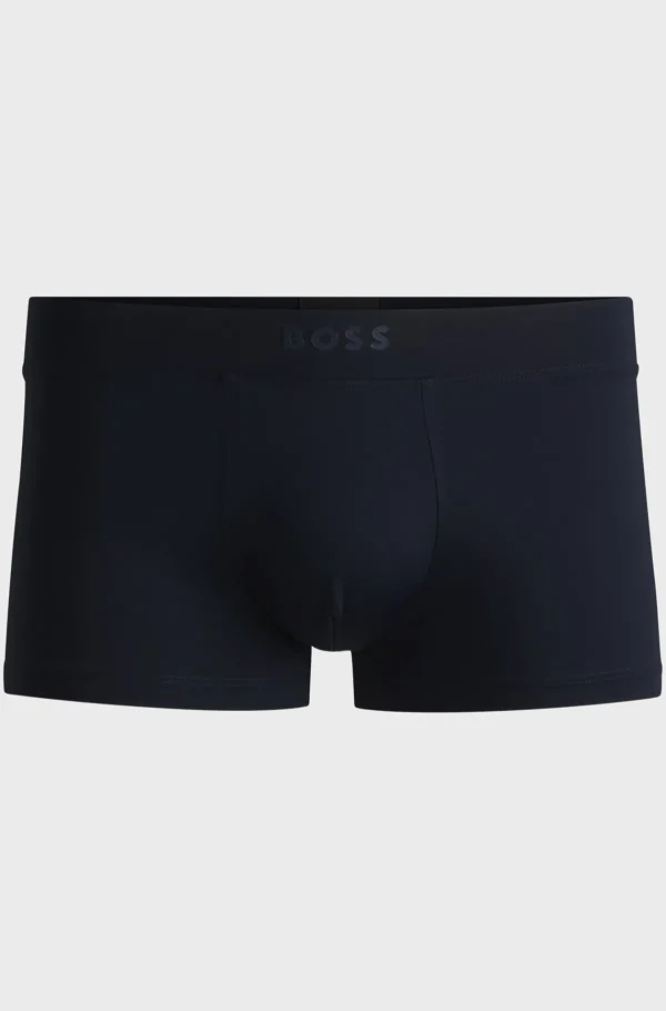 HUGO BOSS Underbukser I Mikrofiber Med Et Silikonelogo I Linningen Mørkeblå Fashion