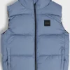 HUGO BOSS Vandskyende Vatteret Vest Til Børn Med Logo Blå Hot