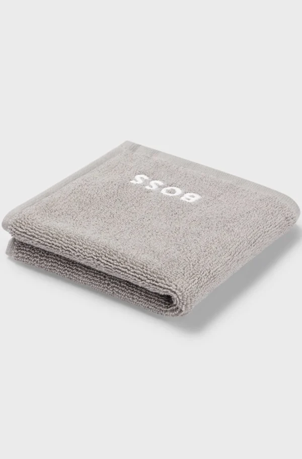 HUGO BOSS Vaskeklud I Bomuld Med Broderet Hvidt Logo Grå Hot