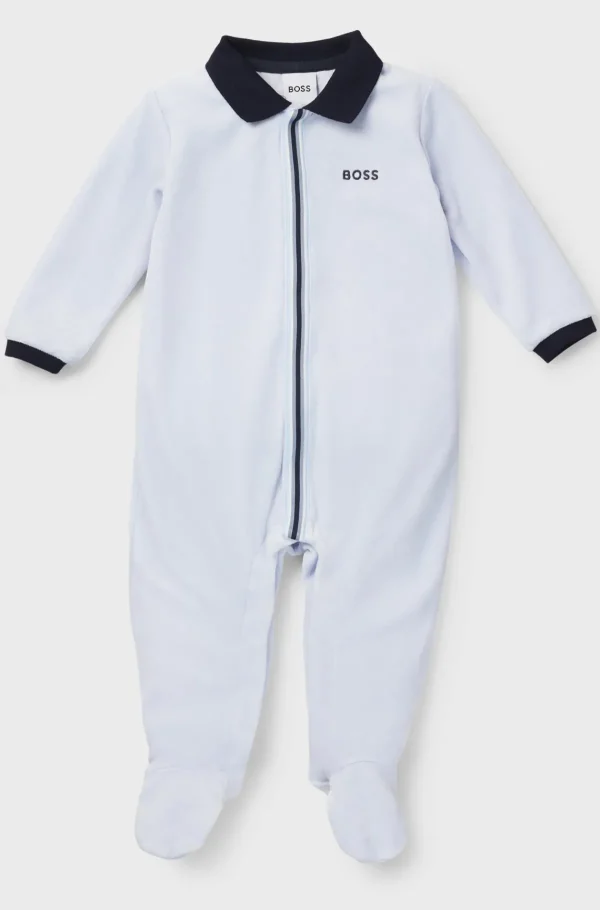 HUGO BOSS Velournatdragt I Gaveæske Til Babyer Lyseblå Outlet