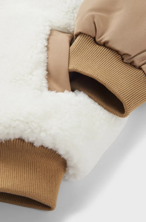 HUGO BOSS Vendbar Jakke Til Børn Med Hætte I Twill Og Sherpa-fleece Brun Fashion