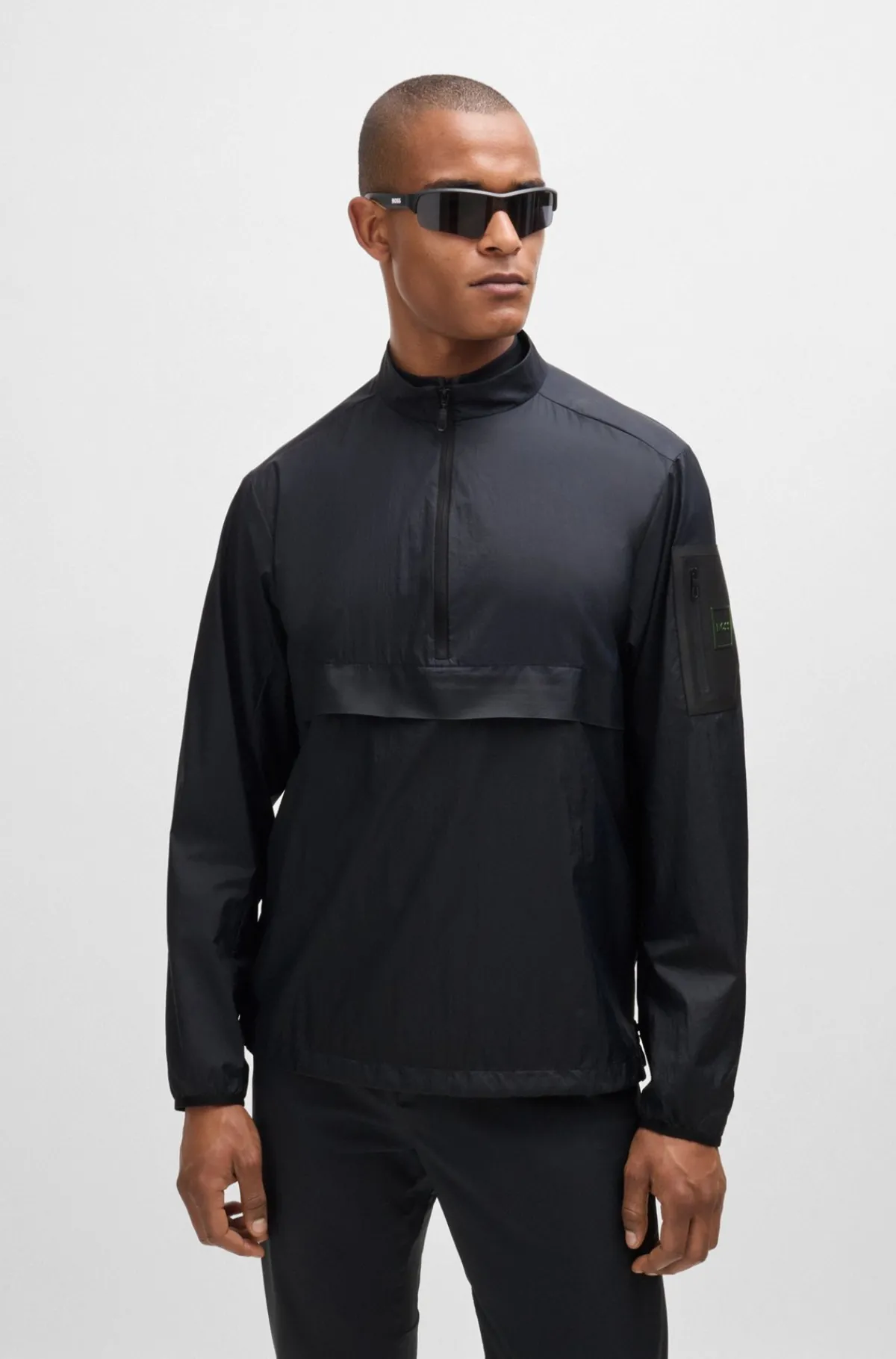 HUGO BOSS Vindjakke Med Regular Fit I Vandskyende Ripstopstof Mørkeblå Hot